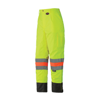 6039 Pantalon de s&eacute;curit&eacute; imperm&eacute;able pour le contr&ocirc;le de la circulation, Polyester, T-petit, Jaune lime haute visibilit&eacute; Infinity Industrial Services Inc.