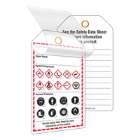 &eacute;tiquettes auto-plastifiantes pour le milieu de travail, Papier cartonn&eacute;, 3-3/8" la x 5-3/4" h, Anglais Infinity Industrial Services Inc.