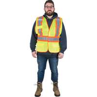 Veste d'arpenteur r&eacute;sistante aux flammes, Jaune lime haute visibilit&eacute;, Moyen, Polyester Infinity Industrial Services Inc.