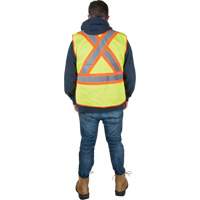 Veste d'arpenteur r&eacute;sistante aux flammes, Jaune lime haute visibilit&eacute;, Moyen, Polyester Infinity Industrial Services Inc.