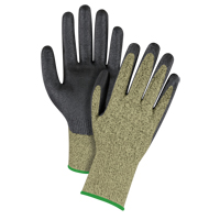 Gants &eacute;lastiques sans coutures r&eacute;sistants &agrave; la coupe noir & jaune, Taille Moyen/8, Calibre 13, Rev&ecirc;tement Mousse de nitrile, Enveloppe en Aramide, ASTM ANSI niveau A6 Infinity Industrial Services Inc.