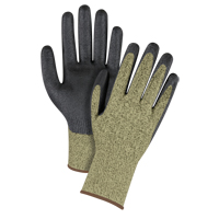 Gants &eacute;lastiques sans coutures r&eacute;sistants &agrave; la coupe noir & jaune, Taille Grand/9, Calibre 13, Rev&ecirc;tement Mousse de nitrile, Enveloppe en Aramide, ASTM ANSI niveau A6 Infinity Industrial Services Inc.