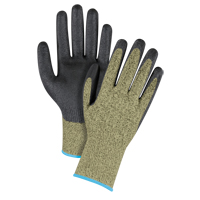 Gants &eacute;lastiques sans coutures r&eacute;sistants &agrave; la coupe noir & jaune, Taille T-Grand/10, Calibre 13, Rev&ecirc;tement Mousse de nitrile, Enveloppe en Aramide, ASTM ANSI niveau A6 Infinity Industrial Services Inc.