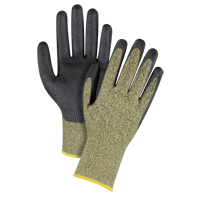 Gants &eacute;lastiques sans coutures r&eacute;sistants &agrave; la coupe noir & jaune, Taille 2T-Grand/11, Calibre 13, Rev&ecirc;tement Mousse de nitrile, Enveloppe en Aramide, ASTM ANSI niveau A6 Infinity Industrial Services Inc.