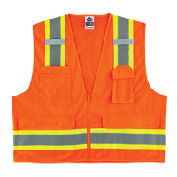 GloWear&reg; 8248Z Two-Tone Surveyors Vest, High Visibility Orange, Medium/Small, Polyester Infinity Industrial Services Inc.