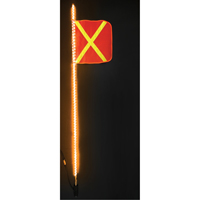Safety Whip&reg; Heavy-Duty LED Whips, Hitch Mount, 6 High, Orange with Reflective Infinity Industrial Services Inc.