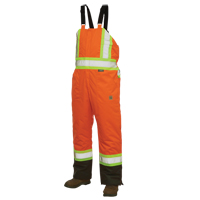 Salopettes de s&eacute;curit&eacute; doubl&eacute;e, Polyester/Polyur&eacute;thane, Grand, Orange haute visibilit&eacute; Infinity Industrial Services Inc.
