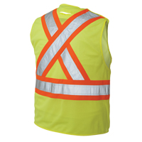 Veste de s&eacute;curit&eacute; d&eacute;tachable en cinq points, Jaune lime haute visibilit&eacute;, Grand/T-Grand, Polyester Infinity Industrial Services Inc.