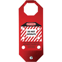 Stopout&reg; OSHA Danger Aluma-Tag Do Not Operate Hasp, Red Infinity Industrial Services Inc.