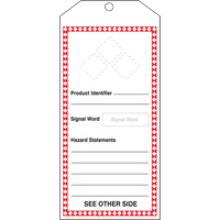 Tr&egrave;s grande &eacute;tiquette SGH, Papier cartonn&eacute;, 3-7/8" la x 8-1/2" h, Anglais Infinity Industrial Services Inc.