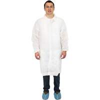 Sarreau de laboratoire, Polypropyl&egrave;ne, Blanc, Moyen Infinity Industrial Services Inc.