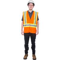Veste de s&eacute;curit&eacute; pour la circulation, Orange haute visibilit&eacute;, 2T-Grand, Polyester Infinity Industrial Services Inc.