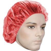 Bouffant Caps, Polypropylene, 21", Red Infinity Industrial Services Inc.