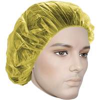 Bouffant Caps, Polypropylene, 24", Yellow Infinity Industrial Services Inc.