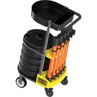 PLUS Barrier Post Cart Kit with Tray, 75' L, Metal, Orange Infinity Industrial Services Inc.