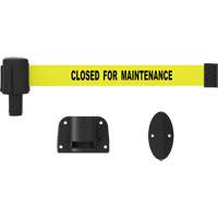 PLUS Wall Mount Barrier System, Plastic, Screw Mount, 15', Yellow Tape Infinity Industrial Services Inc.