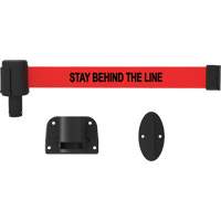 PLUS Wall Mount Barrier System, Plastic, Screw Mount, 15', Red Tape Infinity Industrial Services Inc.