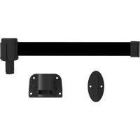 PLUS Wall Mount Barrier System, Plastic, Screw Mount, 15', Black Tape Infinity Industrial Services Inc.