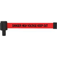 Cassettes de banni&egrave;re PLUS, Danger High Voltage Keep Out, 15', Ruban Rouge Infinity Industrial Services Inc.