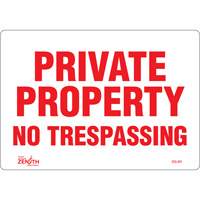 "Private Property" Sign, 7" x 10", Vinyl, English Infinity Industrial Services Inc.