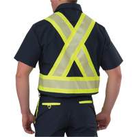 Ripstop High Visibility Short Sleeved Shirt, Polyester, Small, Navy Blue Infinity Industrial Services Inc.