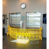 Barri&egrave;re mobile portative, 40" h x 13' lo, Jaune Infinity Industrial Services Inc.