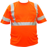 Chemise &agrave; manche courte haute visibilit&eacute;, Coton, 3T-Grand, Orange haute visibilit&eacute; Infinity Industrial Services Inc.