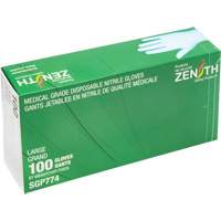 Puncture-Resistant Medical-Grade Disposable Gloves, Large, Nitrile, 4.5-mil, Powder-Free, Blue, Class 2 Infinity Industrial Services Inc.