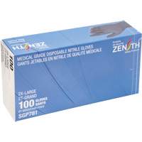 Puncture-Resistant Medical-Grade Disposable Gloves, 2X-Large, Nitrile, 5-mil, Powder-Free, Black, Class 2 Infinity Industrial Services Inc.
