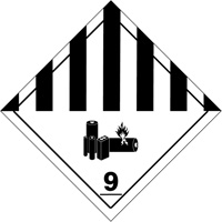 DOT Hazardous Material Handling Labels, 4" L x 4" W, Black on White Infinity Industrial Services Inc.