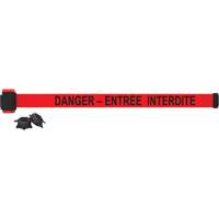 Barri&egrave;re &agrave; fixation murale, Plastique, Fixation magn&eacute;tique, 7', Ruban Rouge Infinity Industrial Services Inc.