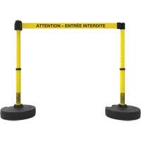 Plus Barrier Post Set, Plastic, 42" H, Yellow Tape, 15' Tape Length Infinity Industrial Services Inc.