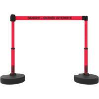 Plus Barrier Post Set, Plastic, 42" H, Red Tape, 15' Tape Length Infinity Industrial Services Inc.