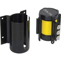 Barri&egrave;re &agrave; fixation murale avec ruban magn&eacute;tique, Acier, Fixation par vis, 12', Ruban Jaune Infinity Industrial Services Inc.