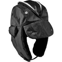 N-Ferno&reg; Zippered Trapper Hat, Polyurethane/Satin Lining, Medium/Small, Black Infinity Industrial Services Inc.