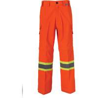 Pantalons de mineur ventil&eacute;s haute visibilit&eacute; toutes saisons, Poly-coton, 28, Orange haute visibilit&eacute; Infinity Industrial Services Inc.
