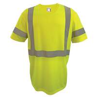 Chemise de s&eacute;curit&eacute; &agrave; manches courtes, Polyester, 2T-Grand, Jaune lime haute visibilit&eacute; Infinity Industrial Services Inc.