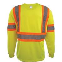 Chemise de s&eacute;curit&eacute; &agrave; manches longues, Polyester, 2T-Grand, Jaune lime haute visibilit&eacute; Infinity Industrial Services Inc.