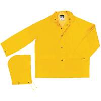 Imperm&eacute;able de s&eacute;rie classique avec capuchon amovible, Polyester/PVC, Grand, Jaune Infinity Industrial Services Inc.