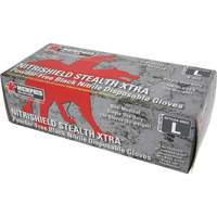 NitriShield Stealth Extra Disposable Gloves, Large, Nitrile, 6-mil, Powder-Free, Black Infinity Industrial Services Inc.