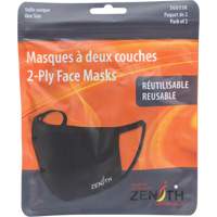 Masques r&eacute;utilisable &agrave; deux couches, Polyester, Noir Infinity Industrial Services Inc.