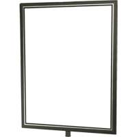 Porte-enseigne vertical robuste pour montant classique, Chrome satin&eacute; Infinity Industrial Services Inc.