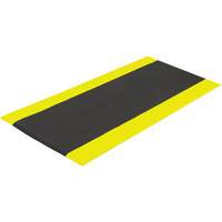Airsoft Anti-Fatigue Mat, Pebbled, 3' x 5' x 3/8", Black/Yellow, PVC Sponge Infinity Industrial Services Inc.