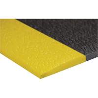 Airsoft Anti-Fatigue Mat, Pebbled, 3' x 5' x 3/8", Black/Yellow, PVC Sponge Infinity Industrial Services Inc.