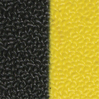 Airsoft Anti-Fatigue Mat, Pebbled, 3' x 5' x 3/8", Black/Yellow, PVC Sponge Infinity Industrial Services Inc.