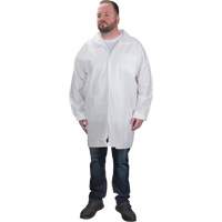 Sarraus de laboratoire de protection, Microporeux, Blanc, Petit Infinity Industrial Services Inc.