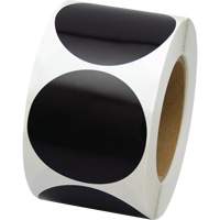 Pastilles de marquage color&eacute;es, Cercle, 3" lo x 3" la, Noir, Vinyle Infinity Industrial Services Inc.