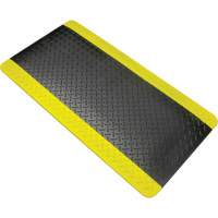 Anti-Fatigue Matting, Diamond, 1-2/3' x 3-1/4' x 3/4", Black/Yellow, Polyurethane Infinity Industrial Services Inc.