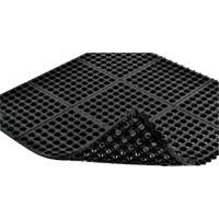 Cushion-Ease&reg; 550 Interlocking Anti-Fatigue Mat, Slotted, 3' x 3' x 3/4", Black, Rubber Infinity Industrial Services Inc.