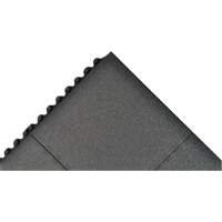 Cushion-Ease&reg; Interlocking Anti-Fatigue Mat, Pebbled, 3' x 3' x 3/4", Black, Natural Rubber Infinity Industrial Services Inc.